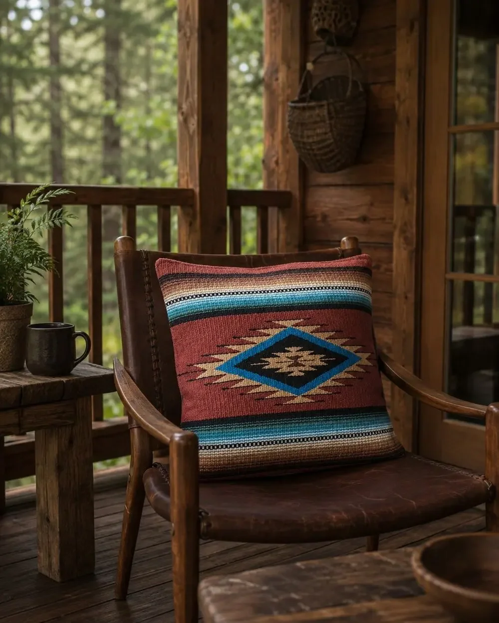 Saddle Blanket Aztec Southwestern Pillow Cover 18